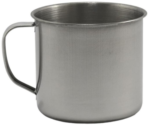 Nerezový hrnček - turistický - kempingový - Ø 9 cm - 0,45 l