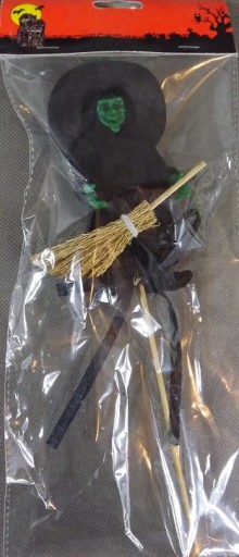 Čarodejnica Spade Halloween Dekorácia Ornament