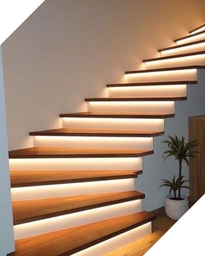 LED pásik na schody/schodíky, neutrálna biela, 12V