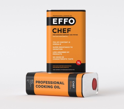 Olej s vysokým obsahom kyseliny olejovej EFFO CHEF 100% HOSO, 1l