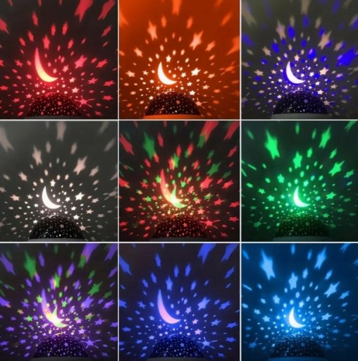 PROJEKTOR MOON SKY STAR OTOČNÝ PROJEKTOR NOČNEJ LAMPY PRE DIEŤA