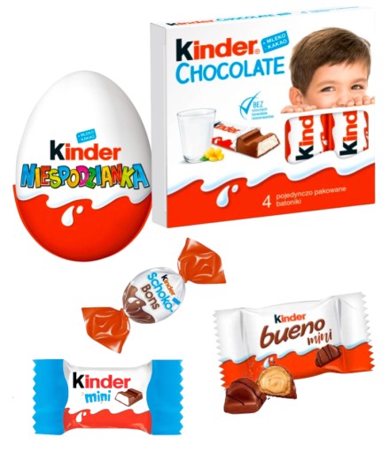 Sladkosti Kinder Mini Pack Vajíčko Čokoláda Deň detí pre deti bons