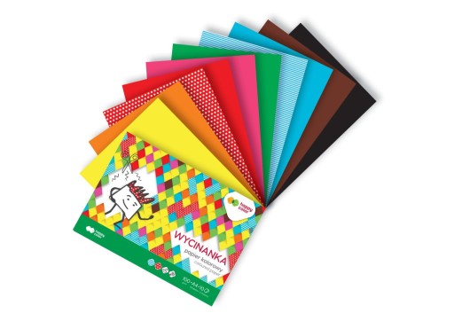 Vystrihovací blok A4 10 listov 100 g Happy Color zošit z farebných papierov