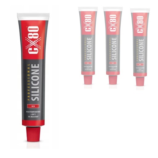 TEPLOTA SILIKÓN 380C ČERVENÝ 80ml CX80