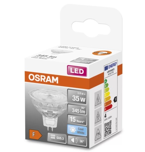 LED žiarovka MR16 3,8W 35W 345lm GU5,3 4000K 36 st. Osram