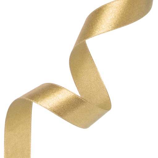 CHAMPAGNE GOLD saténová stuha na balenie dekorácií, 25 mm