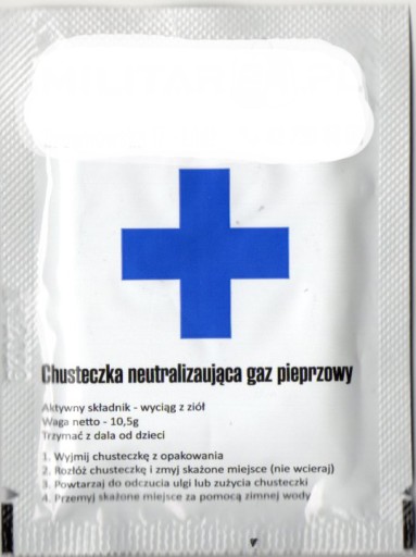 Neutralizačná obrúska s paprikovým sprejom