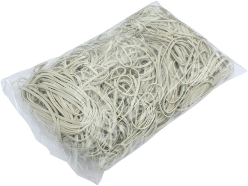 PRECISION Gumy LARGE HRUBÉ ŠIROKÉ 80 mm x 3 mm SILNÁ BIELA 1 KG