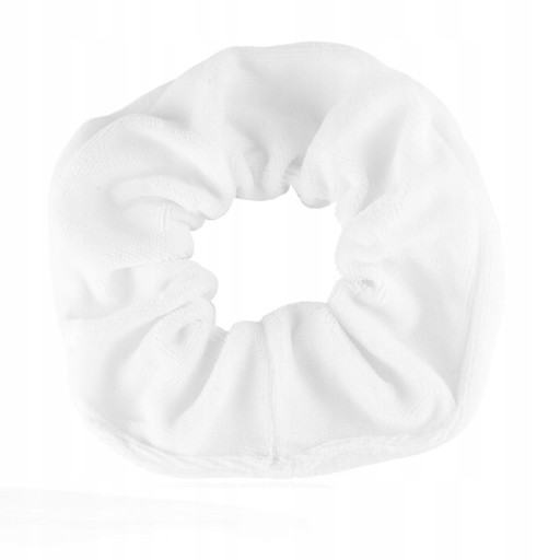 Veľká gumička do vlasov SCRUNCHIE Velour White
