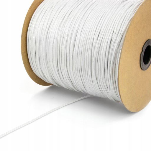 POLYPROPYLÉNOVÉ lano 4mm, pletené, BIELE, hladké, 2m