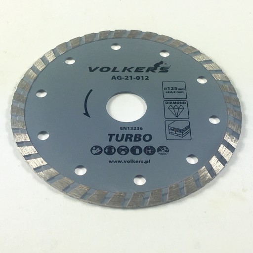 Turbo diamantový kotúč, 125 x 22,2 mm + redukcia