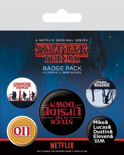 Stranger Things Upside Down 5 špendlíkov na batoh