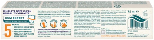 Bylinná zubná pasta HIMALAYA Gum Expert Deep Clean bez fluoridu