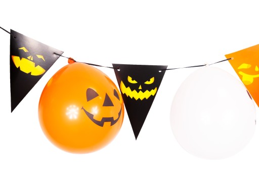 HALLOWEENSKÉ VENCICE S BALÓNMI VEĽKÁ DEKORÁCIA