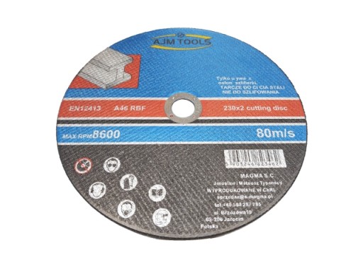 Oceľový rezací kotúč na kov 230x2,0 AJM TOOLS