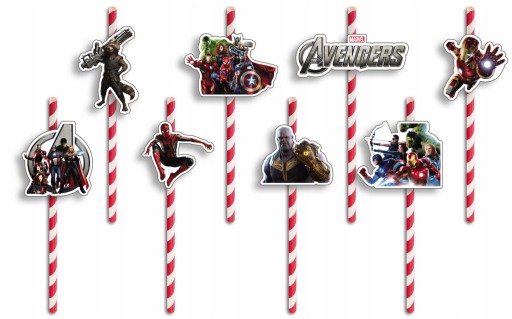 NARODENINOVÉ SLAMKY s POSTAVIČKAMI - AVENGERS IRONMAN SPIDERMAN - 8 ks.