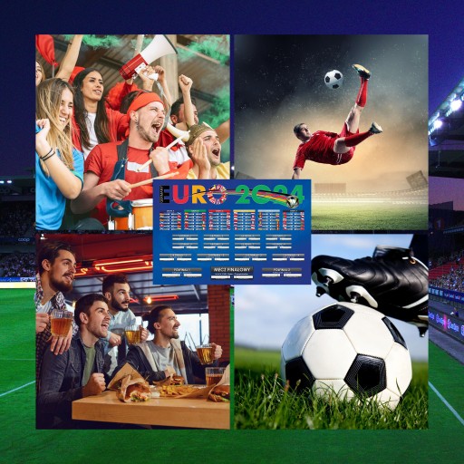 EURO 2024 HARMONOGRAM tabuľka plagát ME 61x91,5 cm