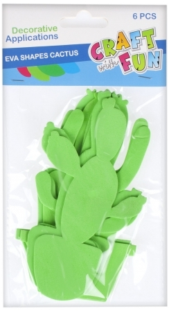 CACTUS dekoratívna OZDOBA Sada 6 KUSOV ZELENÝCH nálepiek Craft with Fun