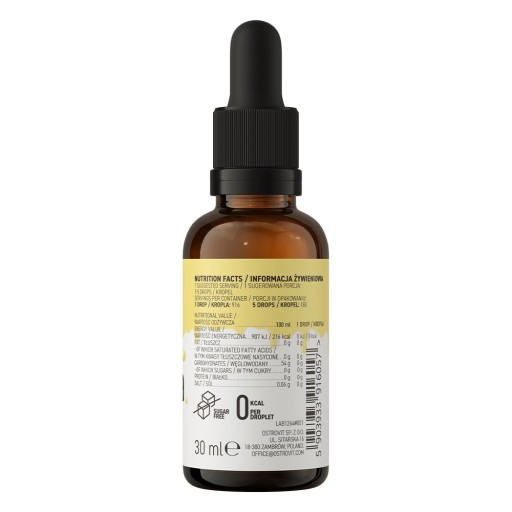 OstroVit Aróma Prídavná látka do jedla Vanilka 30 ml Ochutené KVAPKY BEZ CUKRU