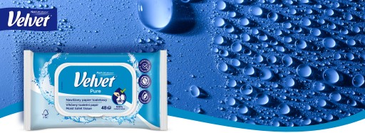 Zamatový vlhčený toaletný papier PURE 1 ks