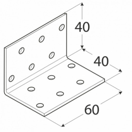 Konektor 40x40x60x2,0 mm montážna konzola KM 2 DMX 4102