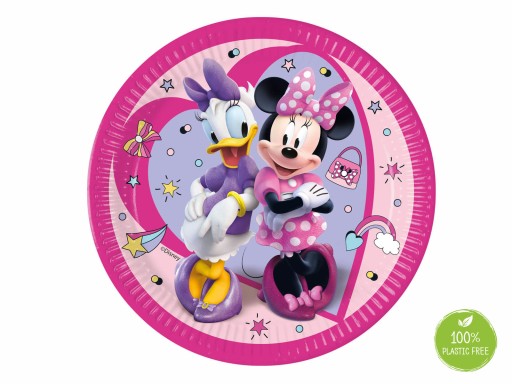 Minnie Mouse narodeninové taniere 23 cm 8 ks