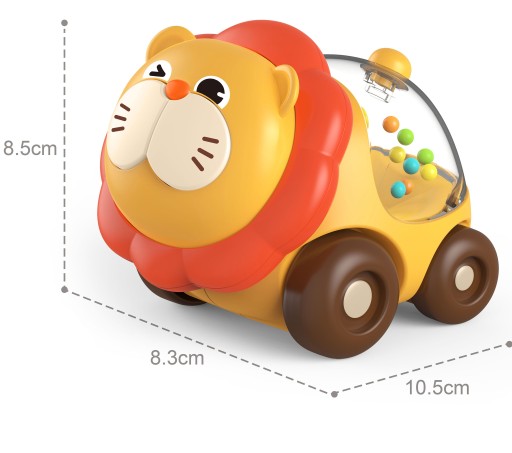 LION CAR SENSORY RATTLE BALLS WOOPIE BABY VOZIDLO