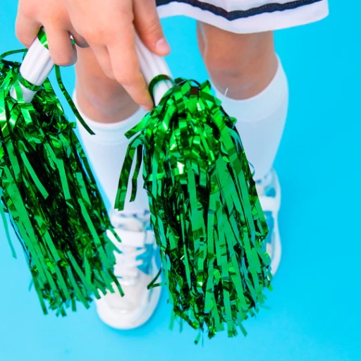 Zelené pom poms CHEERLEADER CHEERLEADER 2 kusy