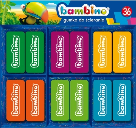 Farebná školská guma Bambino 1 ks