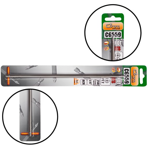 ČEPEĽOVÝ BIT DLHÝ POZ Hrot 2 x 250 mm OCEL S2-ACR SOLID RICHMANN C6559