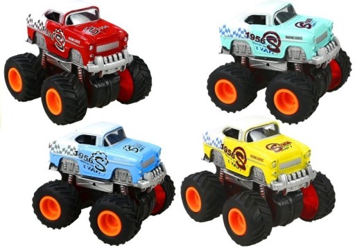 Auto 4x4 klasický model na veľkých kolesách 4 farby