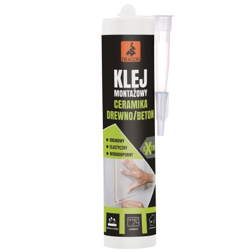 Montážne lepidlo Ceramics Wood Concrete 280ml DRAGON