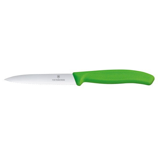 Victorinox 6.7736.L4, nôž na zeleninu, zúbkovaná čepeľ 10 cm, Swiss Classic