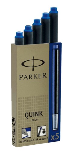 Dlhé atramentové kazety Parker 5 ks Modré