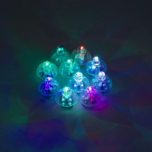 Mini farebné LED svetlo na balóny 10 ks
