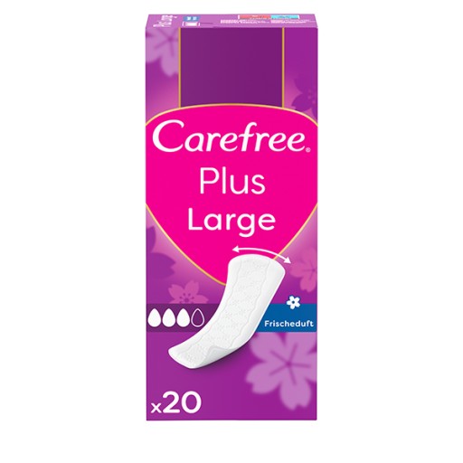 CAREFREE Plus Veľké hygienické vložky svieža vôňa 20 ks