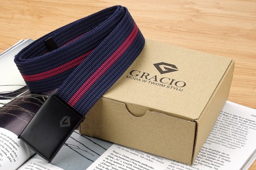 GRACIO Popruh s kovovou prackou, čierny