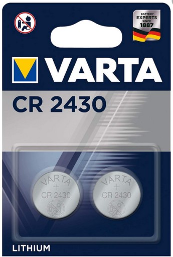 2 x LÍTIOVÁ BATÉRIA 2430 VARTA CR2430 DL2430 BR2430