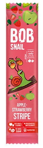 BOB SNAIL Jablkovo-jahodový snack pásik 14g