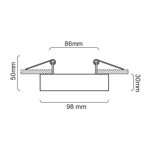 Stropné svietidlo Zapustené pohyblivé bodové reflektory halogénových lámp GU10 LED