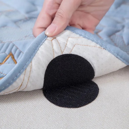 SAMOLEPIACI VELCRO OKRUHOVÉ KRUHY S LEPOM 15mm 60 párov ČIERNY VELCRO S LEPIKOM