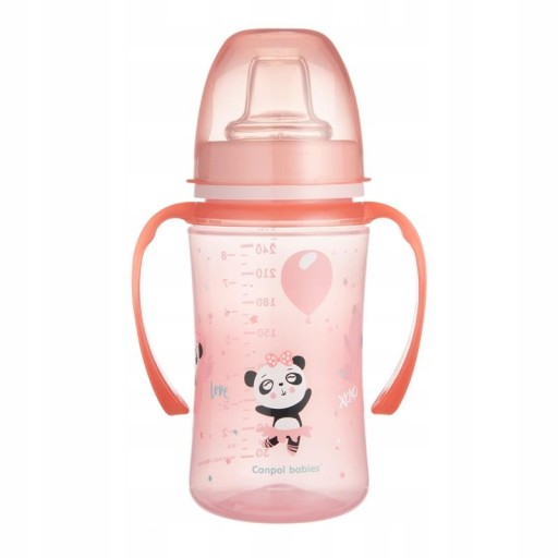 CANPOL 35/208 EasyStart TRÉNINGOVÝ hrnček 240ml RUŽ