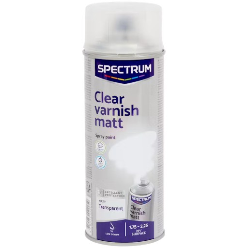 Bezfarebný matný lak v spreji 400ml