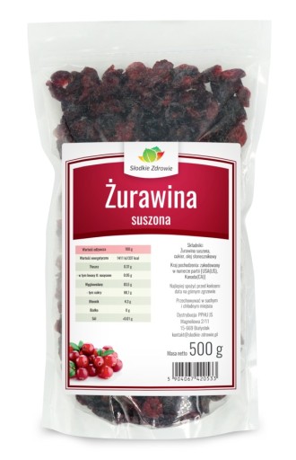 SUŠENÉ BRUSNICE, čerstvé, bez konzervantov, 500g