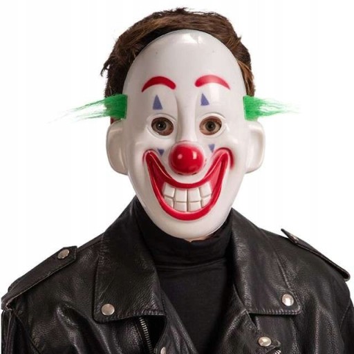 KLAUNOVÁ MASKA klaun JOKER modrý HALLOWEEN BAD