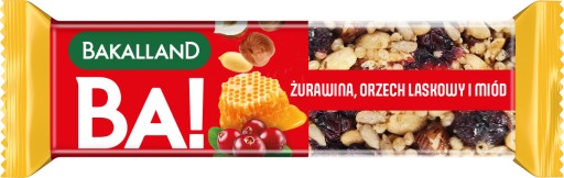 Bakalland Ba! Bar Nuts Brusnica 30g raňajková tyčinka