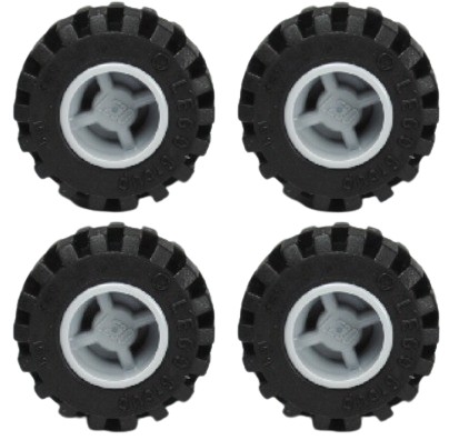 LEGO 6014bc05 Koleso s pneumatikou 87697 svetlosivá NOVINKA (10g) 4 ks.