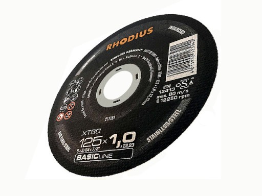 Štítové rezné kotúče na kov 125x1,0 RHODIUS BASIC XT85