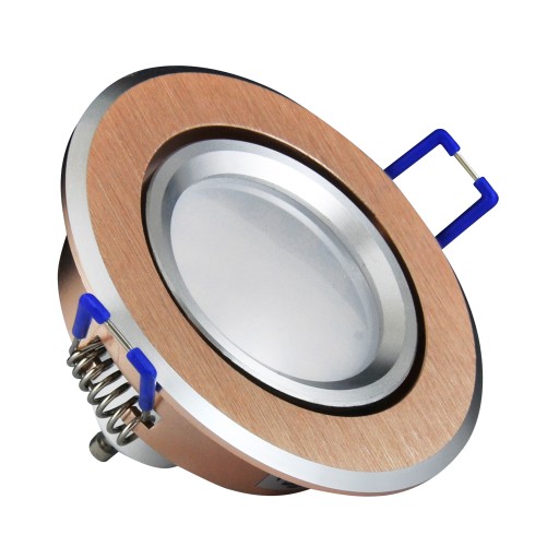 LED SUN 3v1 vstavané svietidlo, okrúhle, brúsené zlato, Polux