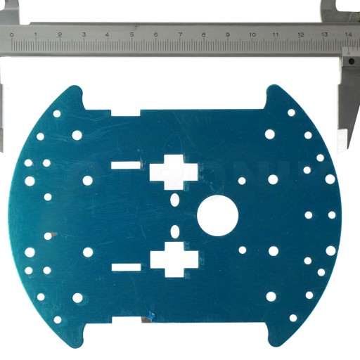 2WD hliníkový podvozok na stavbu robota
